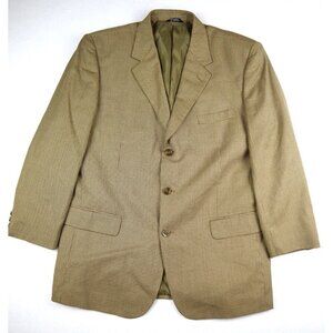 MEN'S BEIGE PLAID BLAZER JACKET - BOLZANO UOMO COLLEZIONE - SIZE 42R
